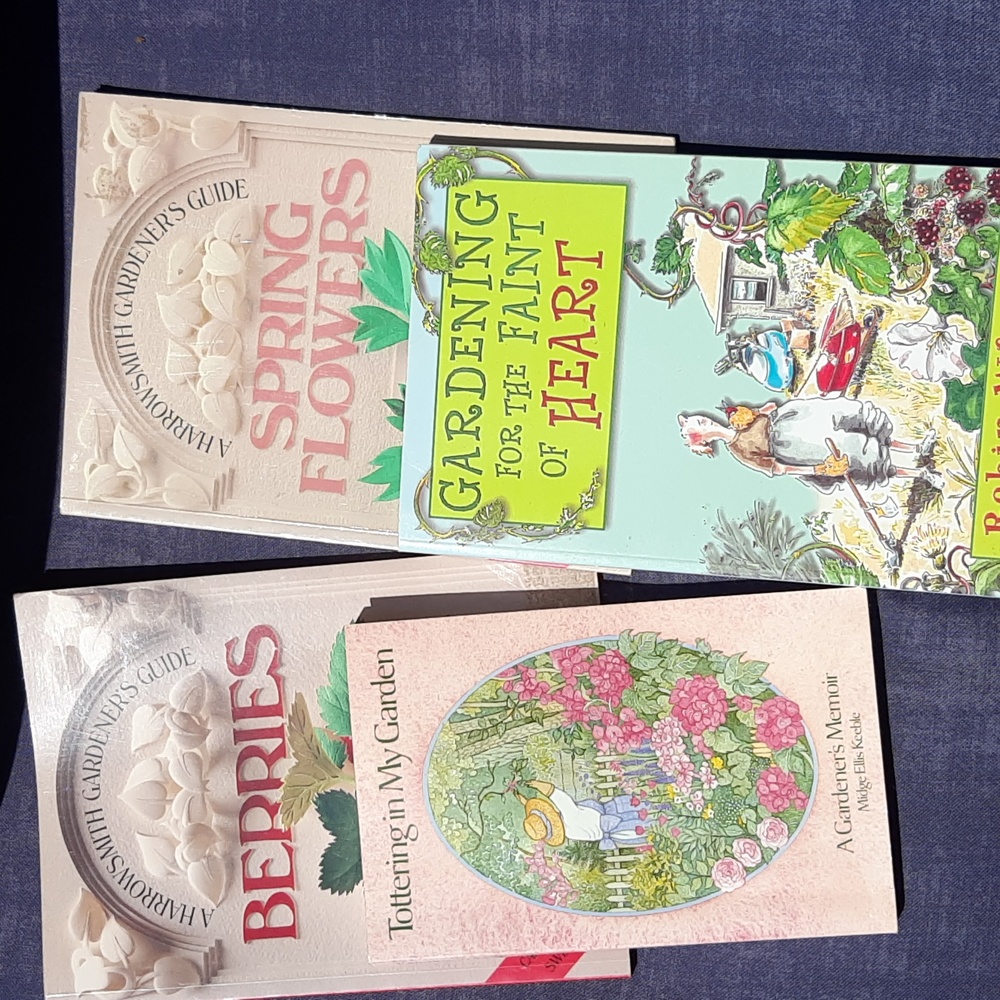 Gardening Books. Berries, Spring flowers, Gardening ideas.  NEW  Set of 4